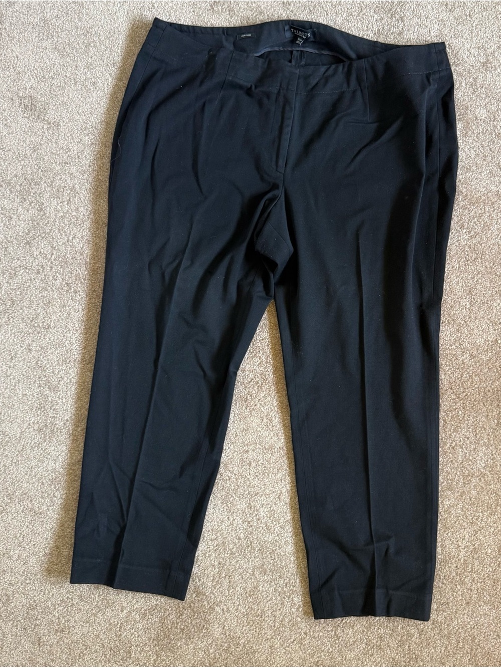 Talbots Heritage Black Dress Pants Size 16 Petite Straight Leg Career Slacks EUC